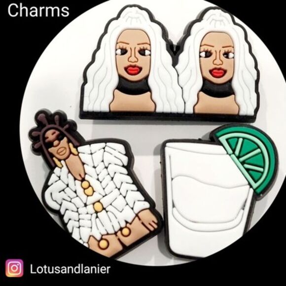 Shoe Charms Ladies Night Charms Set of 3 - Picture 1 of 2
